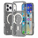 iPhone 18 Pro Max Stylish Glitter Series Hybrid Cover - MagSafe kompatibel - Sort