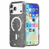 iPhone 18 Pro Max Stylish Glitter Series Hybrid Cover - MagSafe kompatibel - Sort