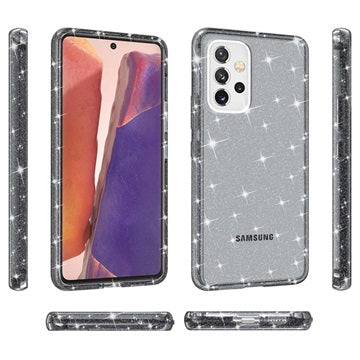 Stylish Glitter Series Samsung Galaxy A53 5G Hybrid Cover - Grå