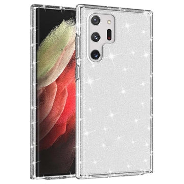 Samsung Galaxy S22 Ultra 5G Stylish Glitter Series Hybrid Cover - Gennemsigtig