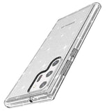 Samsung Galaxy S22 Ultra 5G Stylish Glitter Series Hybrid Cover - Gennemsigtig