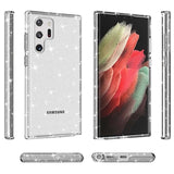 Samsung Galaxy S22 Ultra 5G Stylish Glitter Series Hybrid Cover - Gennemsigtig