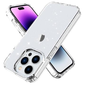 Stylish Glitter Series iPhone 14 Pro Max TPU Cover - Gennemsigtig