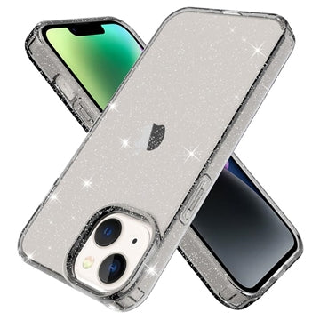 Stylish Glitter Series iPhone 14 TPU Cover - Sort