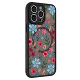 iPhone 16 Pro Stilfuldt beskyttende magnetisk cover - farverige blomster