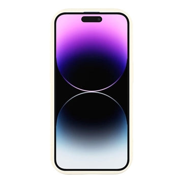 iPhone 14 Pro Stilfuldt stødsikkert TPU cover med forhøjede kanter - hvid / sløjfe