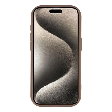 iPhone 15 Pro Stilfuldt stødsikkert TPU cover med forhøjede kanter - Brun / Sløjfe