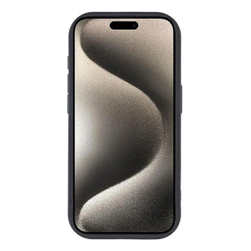 iPhone 15 Pro Max Stilfuldt stødsikkert TPU cover med forhøjede kanter - Sort / Prikket sløjfe