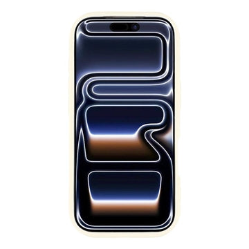iPhone 17 Pro Max Stilfuldt stødsikkert TPU cover med forhøjede kanter - hvid / stor sløjfe