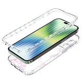 Sweet Armor Series iPhone 14 Pro Max Hybrid Cover - Pink blomster