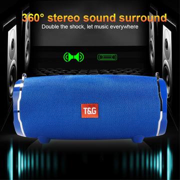 T&G TG187 Bærbar Bluetooth Højttaler med Rem - 30W - Blå