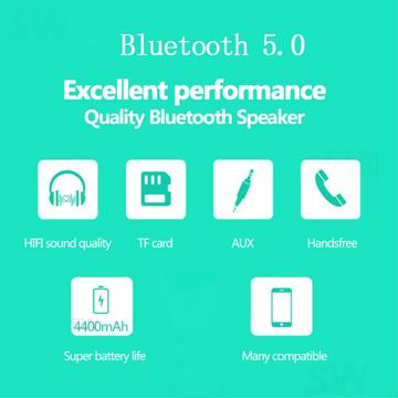 T&G TG187 Bærbar Bluetooth Højttaler med Rem - 30W - Blå