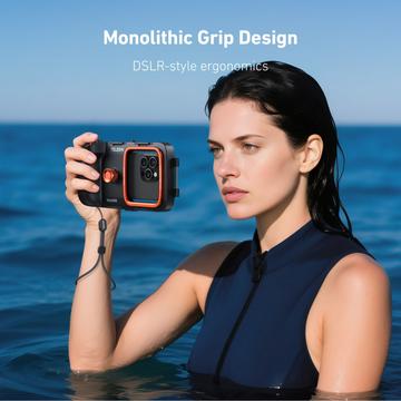 TELESIN universelt dykkeretui til smartphones med Bluetooth-kompatible kontroller - sort