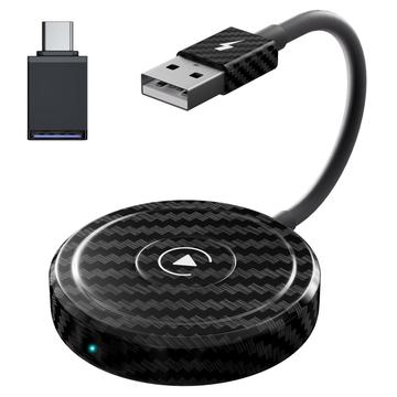 THT-020-5 Trådløs CarPlay-adapter AI BOX CarPlay-dongle kablet til trådløs CarPlay-konverter til kablede CarPlay-biler - sort