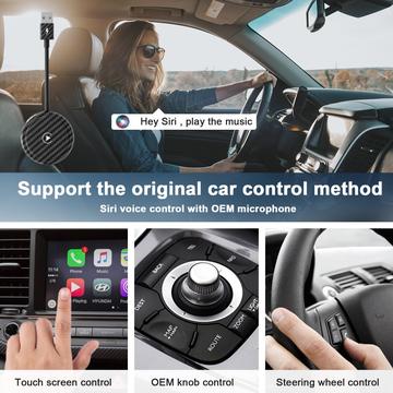 THT-020-5 Trådløs CarPlay-adapter AI BOX CarPlay-dongle kablet til trådløs CarPlay-konverter til kablede CarPlay-biler - sort