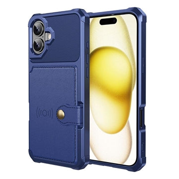 iPhone 17 TPU Cover med Kortholder - Blå