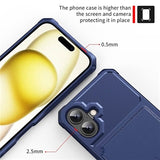 iPhone 17 TPU Cover med Kortholder - Blå