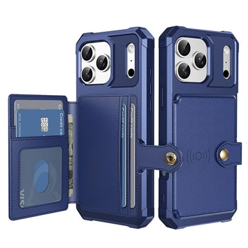 iPhone 17 Pro TPU Cover med Kortholder - Blå