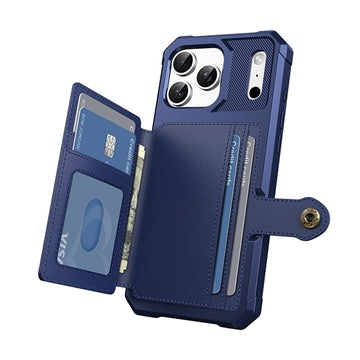 iPhone 17 Pro Max TPU Cover med Kortholder - Blå