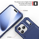 iPhone 17 Pro Max TPU Cover med Kortholder - Blå