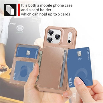 iPhone 17 Pro Max TPU Cover med Kortholder - Pink
