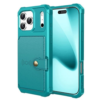 iPhone 17 Pro Max TPU Cover med Kortholder - Turkis