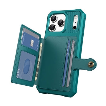 iPhone 17 Pro Max TPU Cover med Kortholder - Turkis