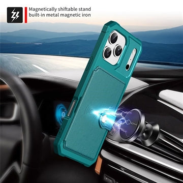 iPhone 17 Pro Max TPU Cover med Kortholder - Turkis