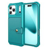 iPhone 17 Pro TPU Cover med Kortholder - Turkis