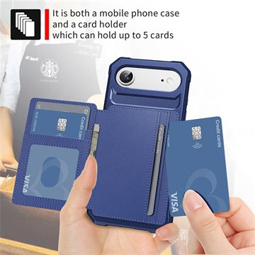 iPhone Air TPU Cover med Kortholder - Blå