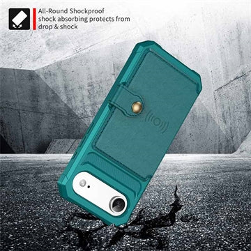 iPhone Air TPU Cover med Kortholder - Turkis