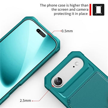 iPhone Air TPU Cover med Kortholder - Turkis