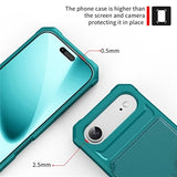 iPhone Air TPU Cover med Kortholder - Turkis