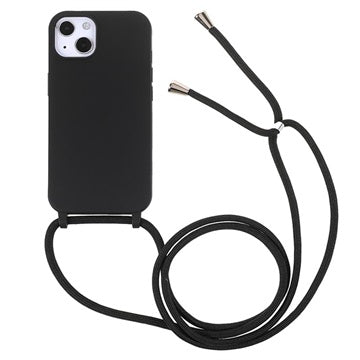 iPhone 13 TPU Cover med Nøglesnor - Sort