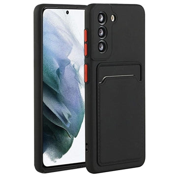Samsung Galaxy S21 5G TPU Cover med Kortholder - Sort