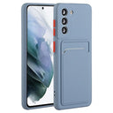 Samsung Galaxy S21 5G TPU Cover med Kortholder - Blå