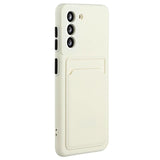 Samsung Galaxy S21 5G TPU Cover med Kortholder - Hvid
