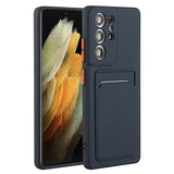 Samsung Galaxy S23 Ultra 5G TPU Cover med Kortholder - Mørkeblå