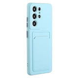 Samsung Galaxy S23 Ultra 5G TPU Cover med Kortholder - Lyseblå