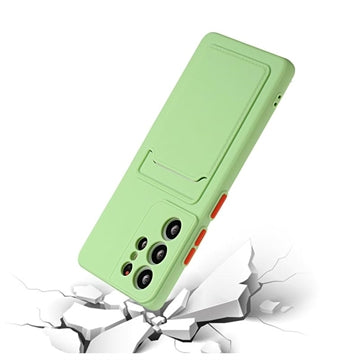 Samsung Galaxy S23 Ultra 5G TPU Cover med Kortholder - Grøn