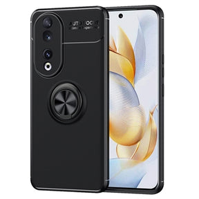 Honor 90 TPU Cover med Ringholder - Sort