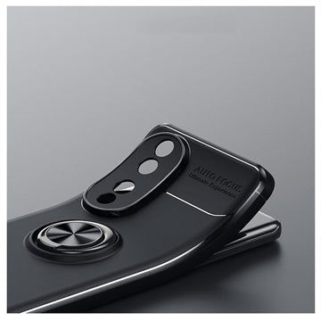 Honor 90 TPU Cover med Ringholder - Sort