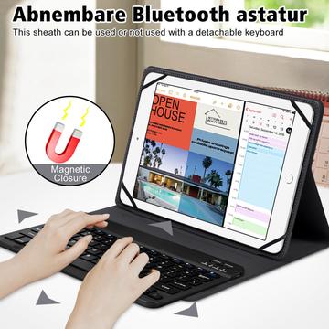 TY3316 Universal tablet-etui med Bluetooth-tastatur - 9-11", amerikansk layout - sort