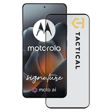 Motorola Signature Tactical Glass Shield 5D Skærmbeskyttelse Hærdet Glas - sort kant