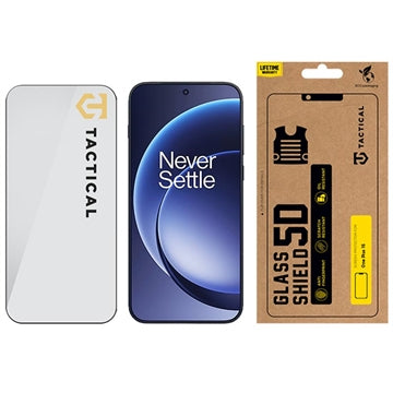OnePlus 15 Tactical Glass Shield 5D Skærmbeskyttelse Hærdet Glas - sort kant