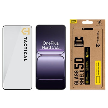 OnePlus Nord CE5 Tactical Glass Shield 5D Skærmbeskyttelse Hærdet Glas - sort kant