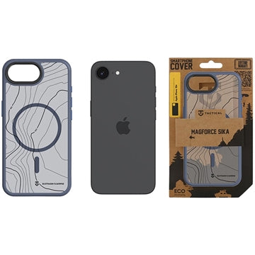 iPhone 16e/17e Tactical MagForce Hyperstealth Sika Hybrid Cover - MagSafe-kompatibel - Dybblå