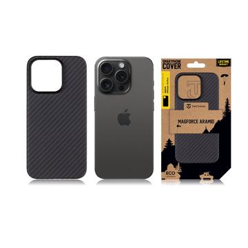 iPhone 15 Pro Tactical MagForce Cover - Karbonfiber / Sort