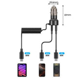 Tech-Protect CC05 60W biloplader med USB-C-kabel - sort
