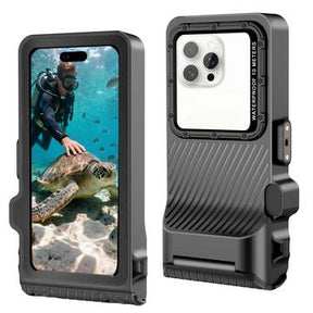 Tech-Protect IPX8 Pro Universal vandtæt dykkeretui 4.7-6.9" - Sort / grå